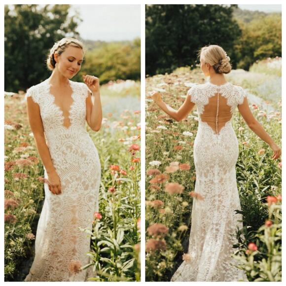 Watters Dresses & Skirts - Wtoo Philomene Lace Wedding Dress Watters Anthropologie Size 14W